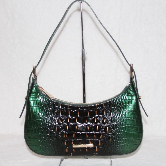 NWT BRAHMIN Kyrie Shoulder Bag Purse Handbag Evergreen Ombre Melbourne Leather - Picture 1 of 6